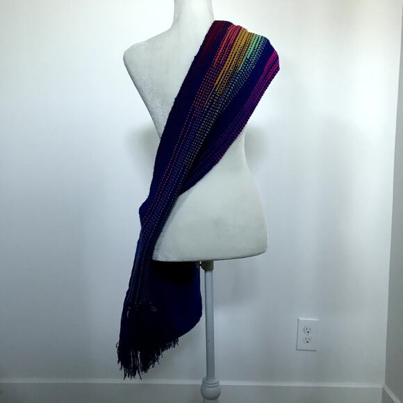 Boho Rainbow Blue Crossbody Purse - Picture 6 of 6